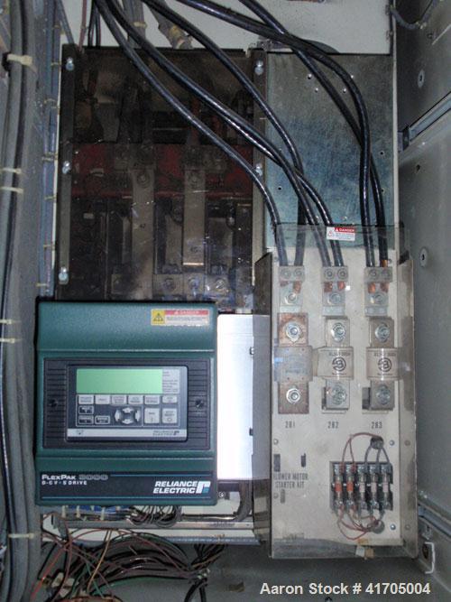 Used Davis Standard / NRM 4-1/2" Single Screw Extruder, Model 4.5 PM III. 32 to 1 L/D ratio, electrically heated, water cooled, non-vented with 250 hp DC motor, 17.72:1 gearbox ratio. Includes a cont...