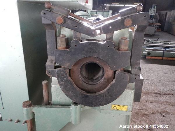 Used Davis Standard 4.5" single screw extruder, model 45IN45HT, 30:1 L/D, electrically heated, air cooled barrel, jacketed feed section with hopper, 17.49:1 gearbox ratio, top vented and plugged, 150...