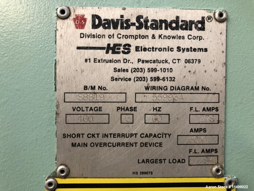 Used- 6" Davis Standard Extruder, Model 60IN60TPIH