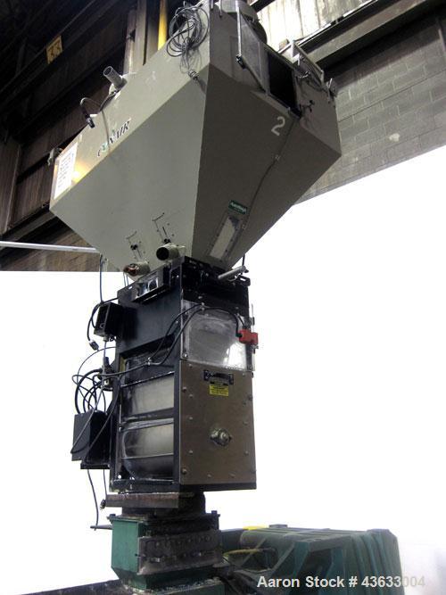 Used Davis Standard 6” Single Screw Extruder, Model 60IN60TPIH. Approximately 24 to 1 L/D ratio. Electrically heated, water cooled 5 zone non-vented barrel, with tank, heat exchanger, and pump. Water...