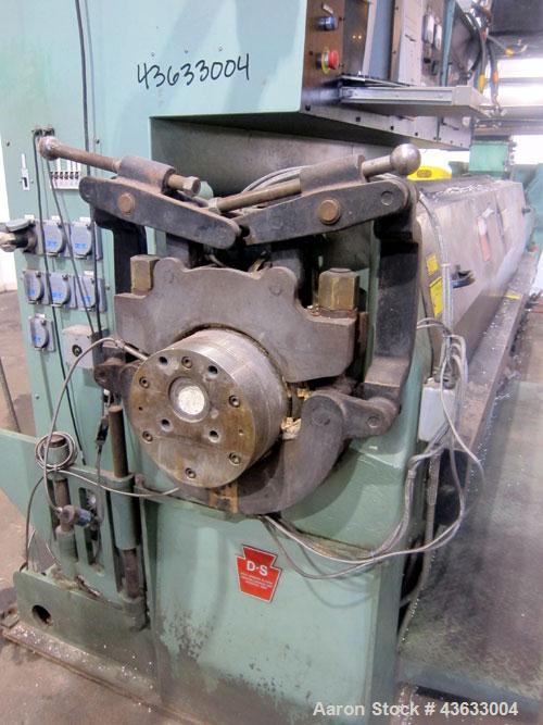 Used Davis Standard 6” Single Screw Extruder, Model 60IN60TPIH. Approximately 24 to 1 L/D ratio. Electrically heated, water cooled 5 zone non-vented barrel, with tank, heat exchanger, and pump. Water...