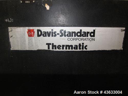 Used Davis Standard 6” Single Screw Extruder, Model 60IN60TPIH. Approximately 24 to 1 L/D ratio. Electrically heated, water cooled 5 zone non-vented barrel, with tank, heat exchanger, and pump. Water...