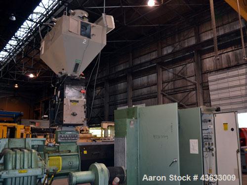 Used Davis Standard 6” Single Screw Extruder, Model 60IN60TPIH. Approximate 24 to 1 L/D ratio. Electrically heated, water cooled 5 zone non-vented barrel, with tank and heat exchanger, missing the pu...