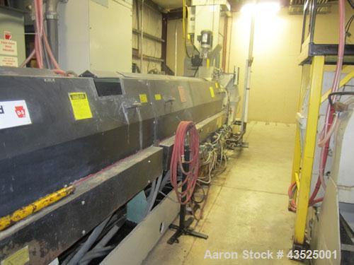 Used Davis Standard 6” Single Screw Extruder, Model 60IN80R, 38:1 L/D. Electrically heated, water cooled, jacketed feed section, on board circulation system, 600 hp dc motor with SCR controller, top ...