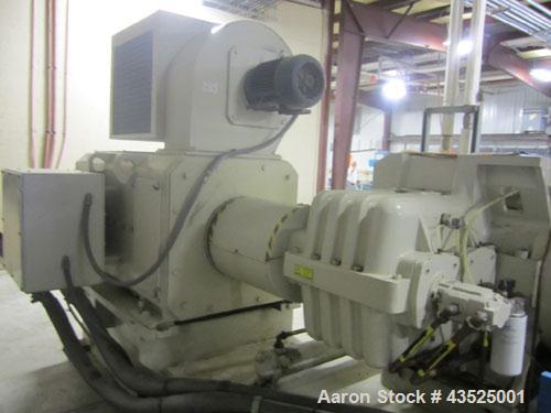 Used Davis Standard 6” Single Screw Extruder, Model 60IN80R, 38:1 L/D. Electrically heated, water cooled, jacketed feed section, on board circulation system, 600 hp dc motor with SCR controller, top ...