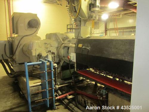 Used Davis Standard 6” Single Screw Extruder, Model 60IN80R, 38:1 L/D. Electrically heated, water cooled, jacketed feed section, on board circulation system, 600 hp dc motor with SCR controller, top ...