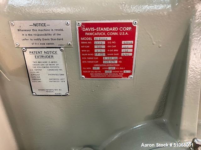 Used 6" Davis Standard Plastics Extruder