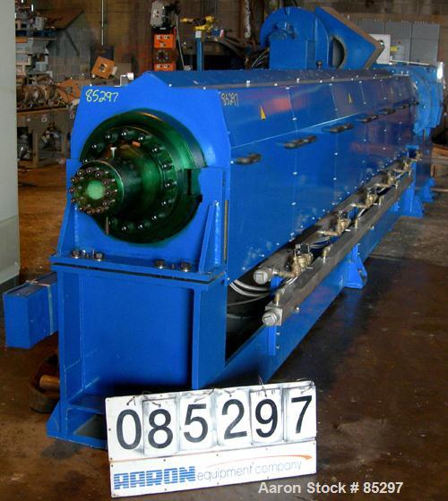 USED: Davis Standard 8" (200mm) Single Screw Extruder, model 80TN-80HT. 30:1 L/D ratio. Electrically heated, water cooled 6 zone non-vented barrel with a closed loop system with pump, tank and heat e...