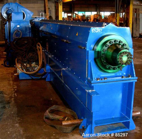USED: Davis Standard 8" (200mm) Single Screw Extruder, model 80TN-80HT. 30:1 L/D ratio. Electrically heated, water cooled 6 zone non-vented barrel with a closed loop system with pump, tank and heat e...