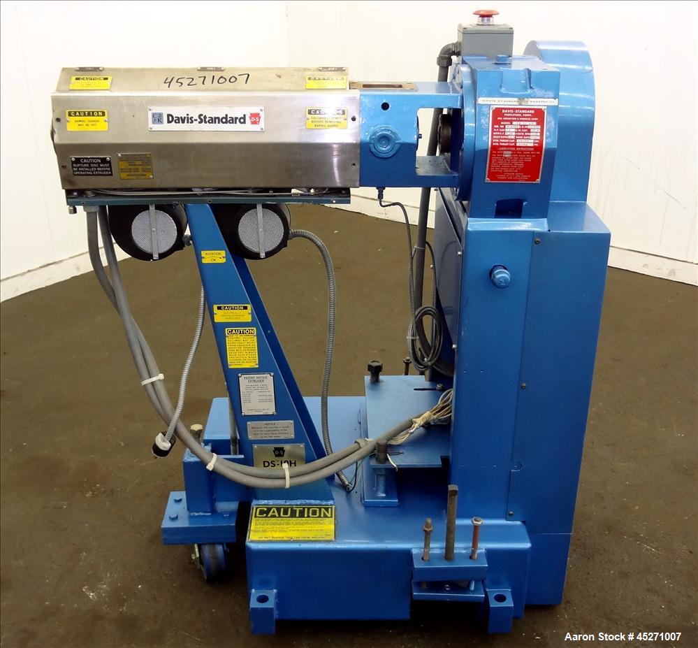 Used Davis Standard 1" Single Screw Extruder, Model DS-10-HM