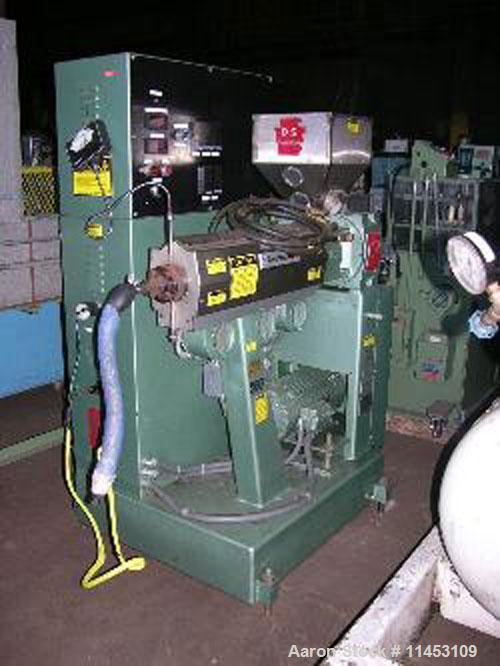 Used-1.25" Davis Standard Extruder, model DS-12-HM. 24:1 L/D, electrically heated, air cooled, vented and plugged, jacketed ...