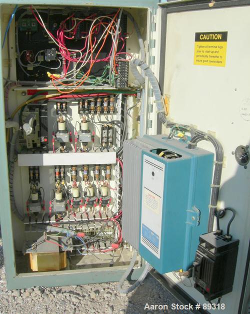 Used Davis Standard 1.25" Pedestal Mounted Single Screw Extruder, Model DS1.25, approximate 24:1 L/D ratio. Electrically heated, air cooled 3 zone non-vented barrel. Water cooled feed throat with hop...