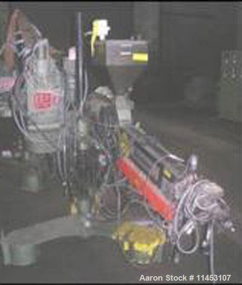 Used-1.5" Davis Standard Extruder, model DS-15S. 24:1 L/D, electrically heated, air cooled, jacketed feed with hopper, 15 hp...