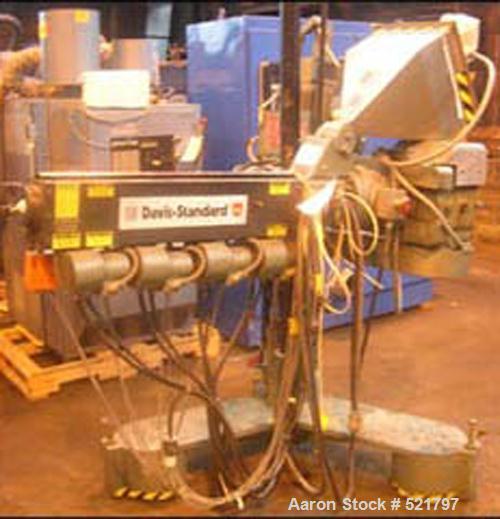 USED: 1.5" Davis Standard extruder, model DS-15S. 24:1 L/D, electrically heated, air cooled, jacketed feed with hopper, 15 h...