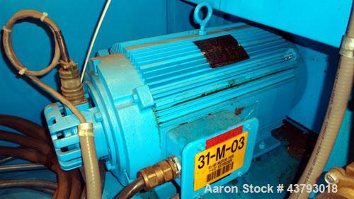 Used Davis Standard 1-1/2” Single Screw Extruder, Model DS15H, Type DSPA. SO# 76499. Approximate 30 to 1 L/D ratio. Driven by a 10hp motor thru a reducer, HP capacity 24, service factor 1.25, ratio 1...