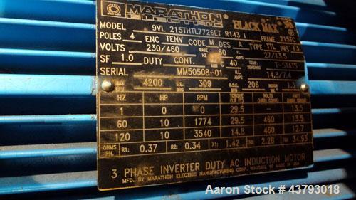 Used Davis Standard 1-1/2” Single Screw Extruder, Model DS15H, Type DSPA. SO# 76499. Approximate 30 to 1 L/D ratio. Driven by a 10hp motor thru a reducer, HP capacity 24, service factor 1.25, ratio 1...