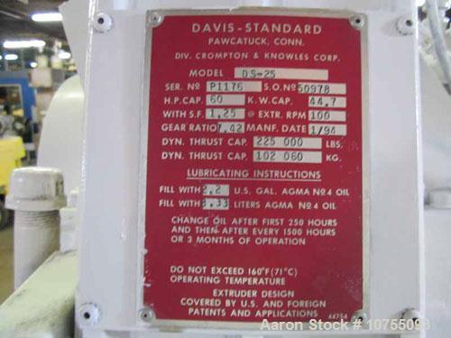 Used- Davis Standard 2.5" Extruder, Model DS25