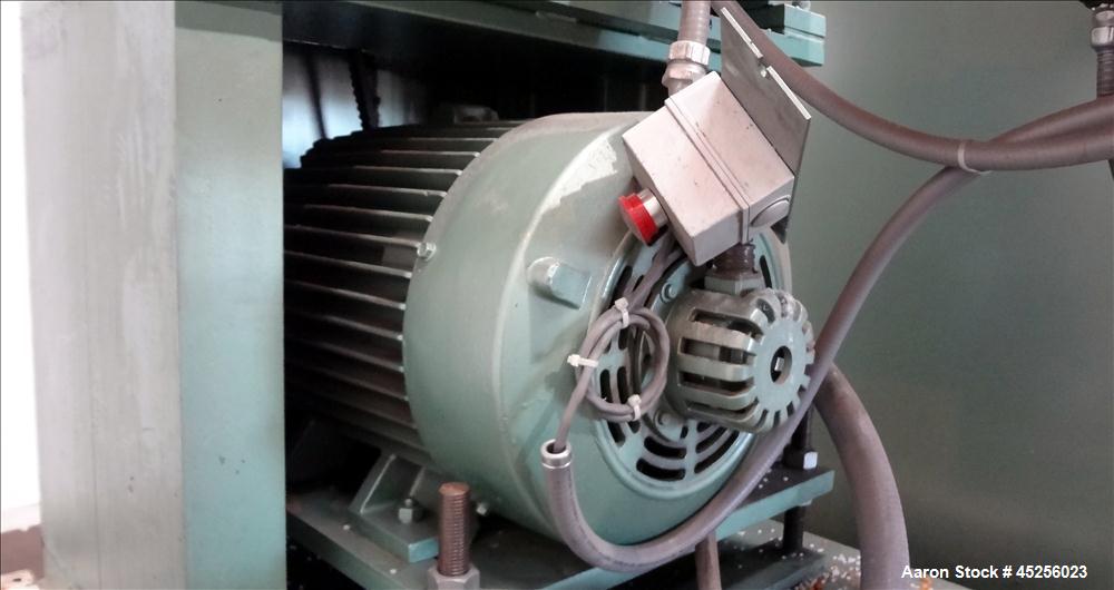 Used Davis Standard 2" Single Screw Extruder, Model KND250. Approximate 30 to 1 L/D ratio. Electrically heated, air cooled 5 zone non-vented barrel. Water cooled feed throat with hopper. Driven by a ...