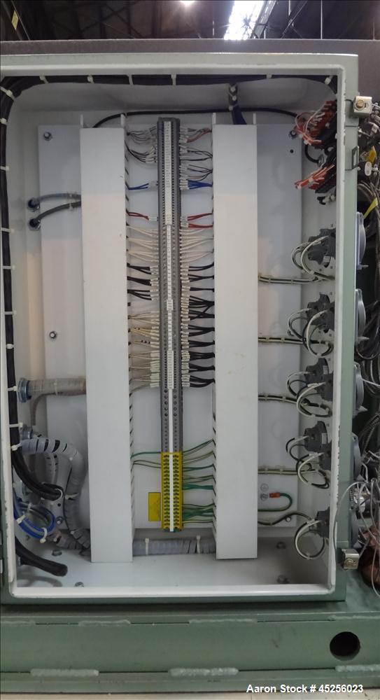 Used Davis Standard 2" Single Screw Extruder, Model KND250. Approximate 30 to 1 L/D ratio. Electrically heated, air cooled 5 zone non-vented barrel. Water cooled feed throat with hopper. Driven by a ...