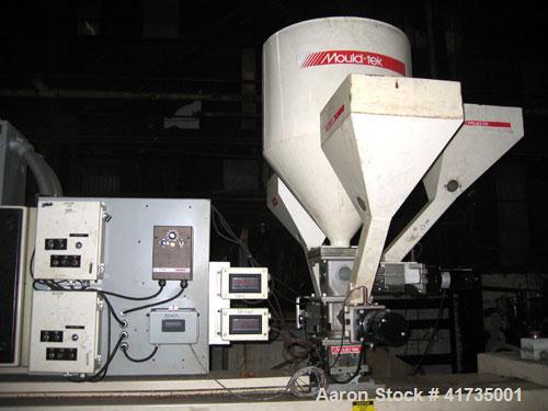 Used Davis Standard/NRM 3-1/2" Single Screw Extruder, Model PM III. 32 to 1 L/D ratio. Electrically heated, water cooled 5 zone non-vented barrel with a pump, tank, and heat exchanger. Water cooled f...