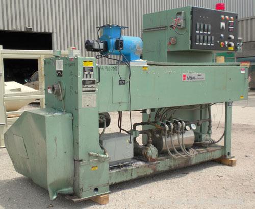 Used Davis Standard-NRM  3-1/2" Single Screw Extruder, Model PM IV. 24 to 1 L/D ratio. Electrically heated, water cooled 4 zone non-vented barrel with a pump, tank, and heat exchanger. Water cooled f...