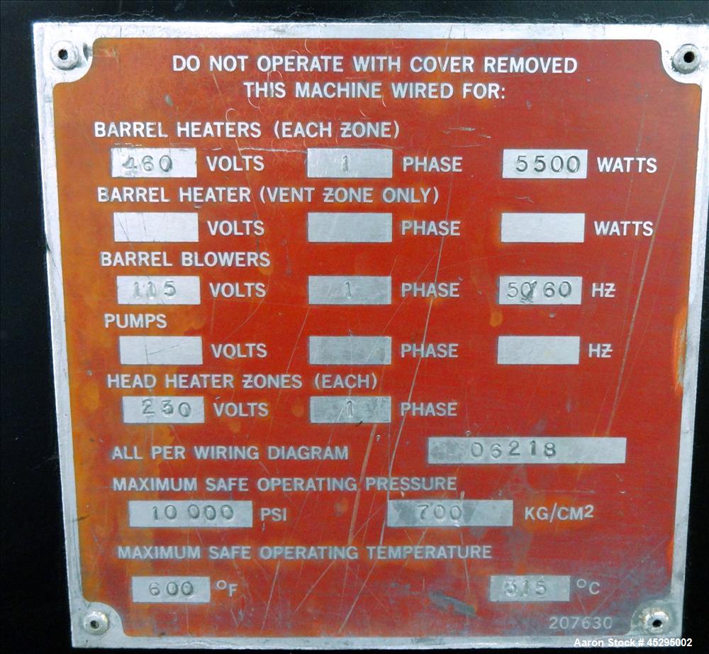 Used Davis Standard 2-1/2" Single Screw Extruder