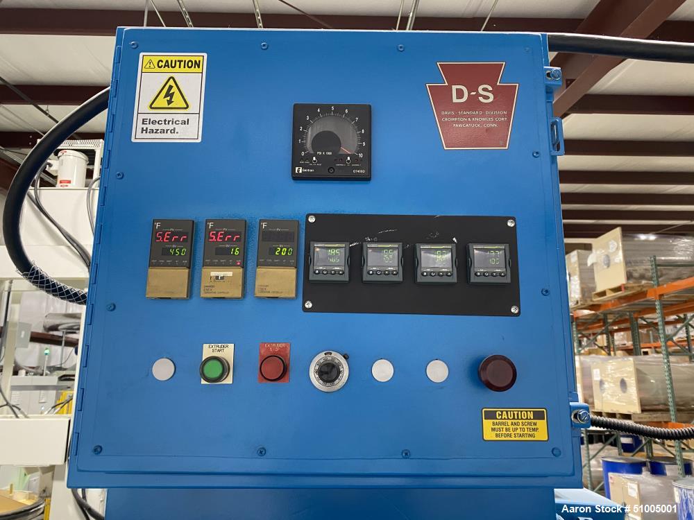 Used- Davis Standard 2-1/2" Single Screw Extruder