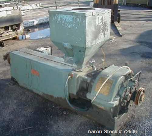 USED: Davis Standard-Filmaster 2" lowboy air cooled extruder, 24:1 L/Dratio. Belt driven by a 20 hp motor and gearbox. Has hopper, clamp,heat control panel and drive panel.