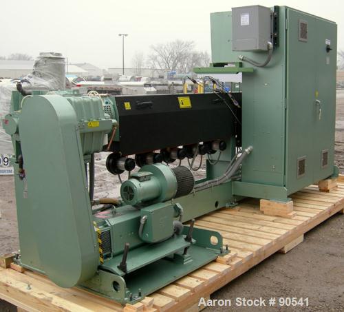 USED: Davis Standard Extruder, model 75MM25, type DSPA. 75 mm screw diameter, approximate 44:1 L/D ratio. 152 1/2" from back of feed throat to end of barrel. Electrically heated, 10 zone barrel air c...