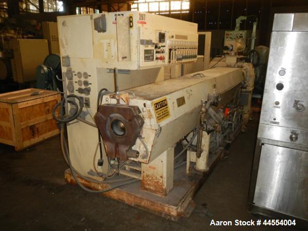 Used Deltaplast 4.5" single screw extruder, model D12045O32