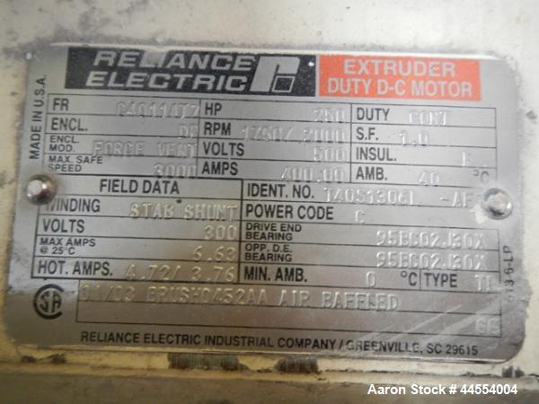 Used Deltaplast 4.5" single screw extruder, model D12045O32
