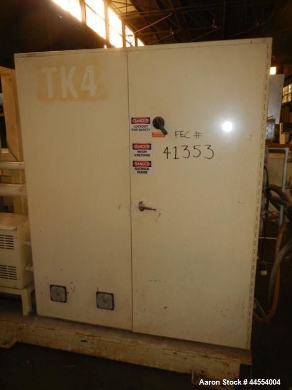 Used Deltaplast 4.5" single screw extruder, model D12045O32