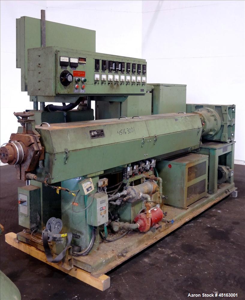 Used DeltaPlast 3-1/2" Single Screw Extruder, Model D90:350:30.