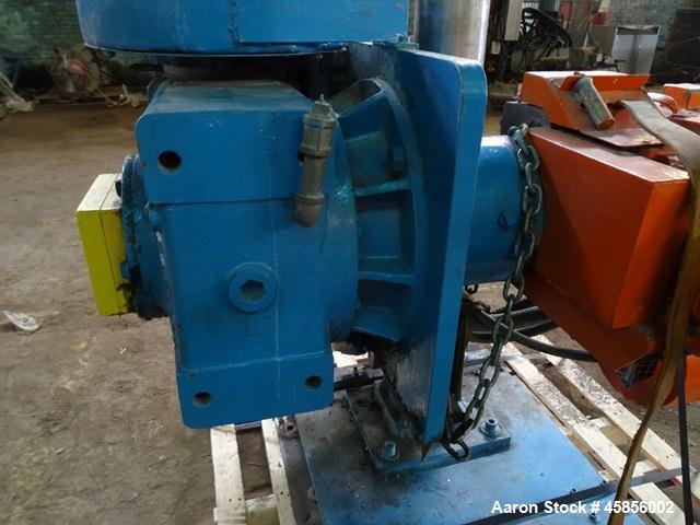 Used- Deltaplast 2" Single Screw Cold Feed Extruder. Approximately 24 to 1 L/D ratio, electrically heated, air cooled barrel...