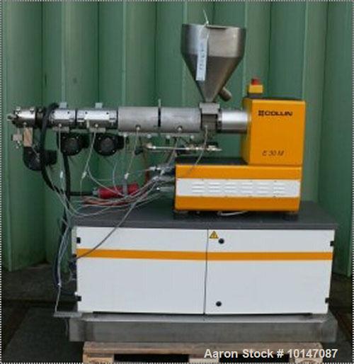 Used-Dr. Collin GmbH Lab Size Single Screw Extruder, Type 30x25D.  1.17" (30 mm) diameter, 25:1 L/D + 5D, (3) heating zones,...