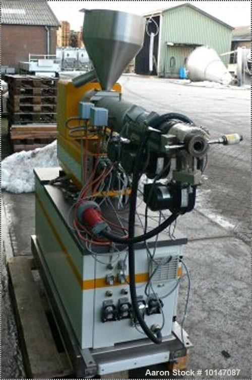 Used-Dr. Collin GmbH Lab Size Single Screw Extruder, Type 30x25D.  1.17" (30 mm) diameter, 25:1 L/D + 5D, (3) heating zones,...