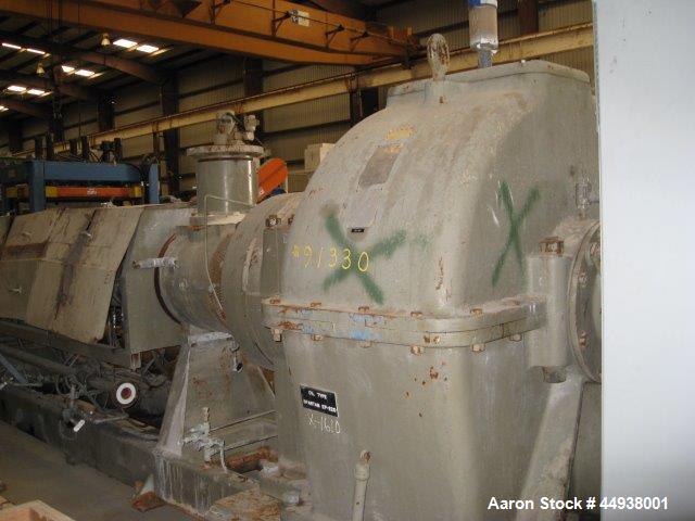 Used Egan 8" Diameter Single Screw Extruder, Model 36T01.  Approximately 36 to 1 L/D ratio.  Electrically heated, water cooled, side vented 15 zone barrel. Approximately 42" centerline height.  No mo...