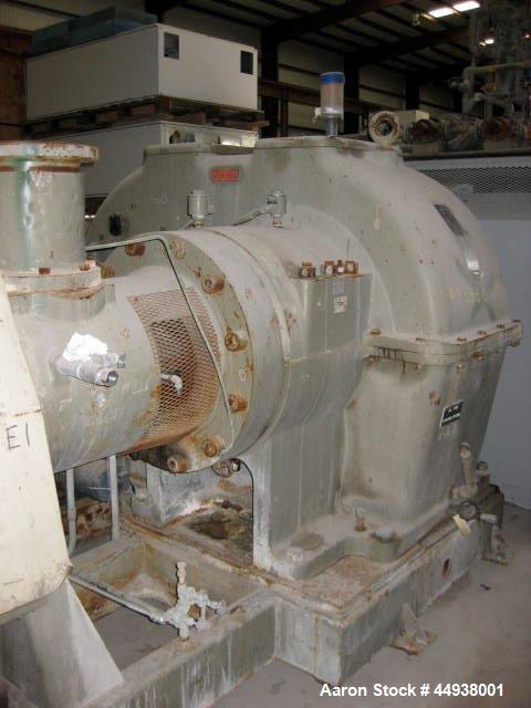 Used Egan 8" Diameter Single Screw Extruder, Model 36T01.  Approximately 36 to 1 L/D ratio.  Electrically heated, water cooled, side vented 15 zone barrel. Approximately 42" centerline height.  No mo...