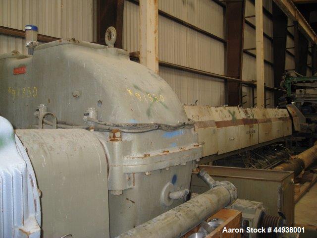 Used Egan 8" Diameter Single Screw Extruder, Model 36T01.  Approximately 36 to 1 L/D ratio.  Electrically heated, water cooled, side vented 15 zone barrel. Approximately 42" centerline height.  No mo...