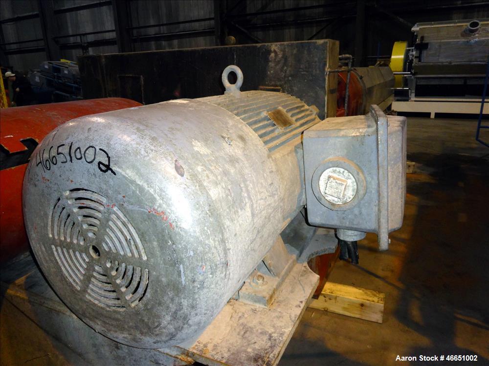 Used Egan Machinery 6" Single Screw Extruder. Approximate 22 to 1 L/D ratio, electrically heated, water cooled 7 zone non-vented barrel with pump, tank, and heat exchanger. Water cooled feed throat, ...