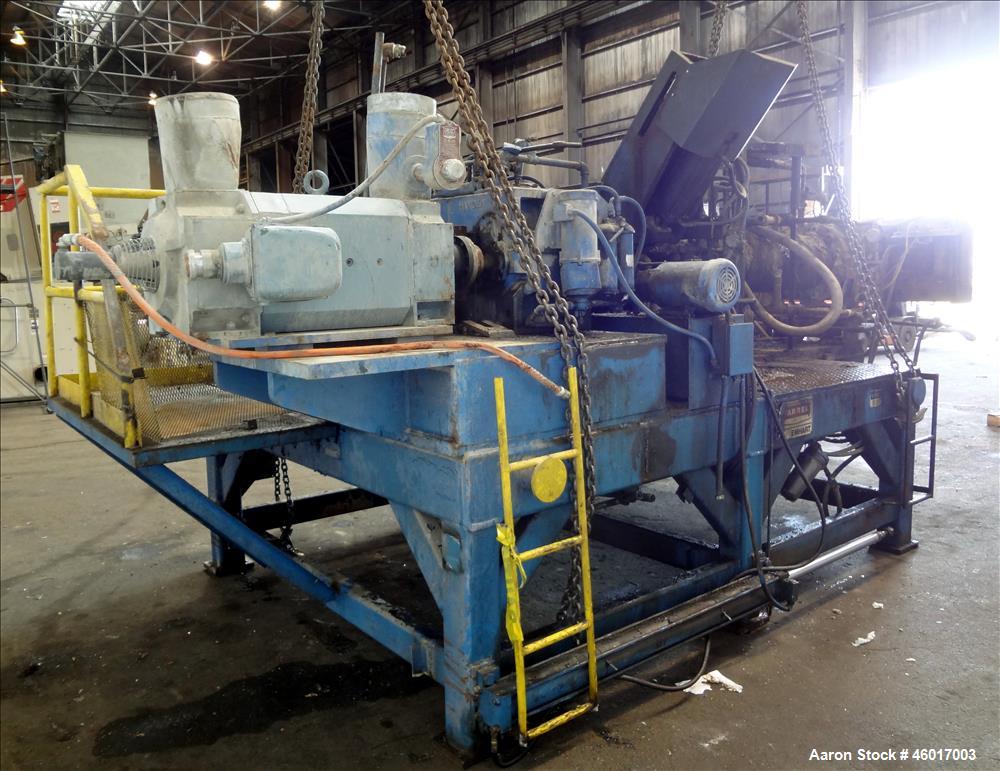 Used Farrel 10" Single Screw Dump Extruder, Model FD575.