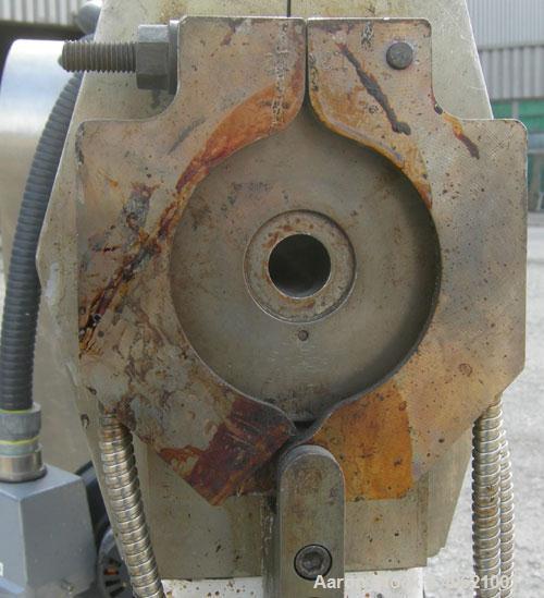Used Genca 1" Single Screw Extruder, Model GH100-HOH12X1-00, approximately 24 to 1 L/D ratio. Electrically heated, air cooled, 3 zone non-vented barrel. Water cooled feed throat, no hopper. Missing s...