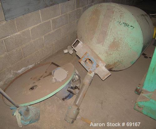 Used Gloucester 3-1/2" Single Screw Extruder, Model 233-001. Approximately 30 to 1 L/D ratio. Electrically heated, water cooled barrel. Driven by a 100 hp DC motor thru a gearbox, ratio 15.398 to 1. ...