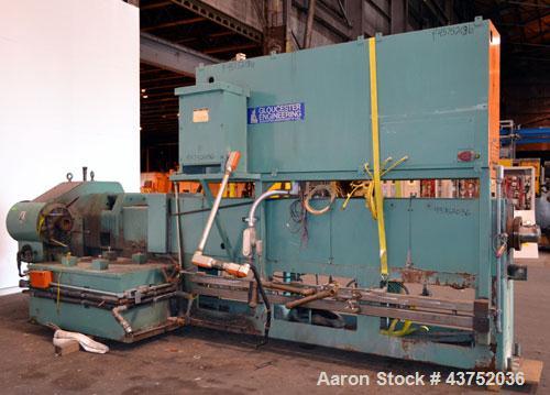 Used Gloucester Engineering 6" Single Screw Extruder, Model 266-001. Approximately 24 to 1 L/D ratio. Electrically heated, water cooled (no system) 5 zone side vented barrel, water cooled feed throat...