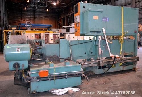 Used Gloucester Engineering 6" Single Screw Extruder, Model 266-001. Approximately 24 to 1 L/D ratio. Electrically heated, water cooled (no system) 5 zone side vented barrel, water cooled feed throat...