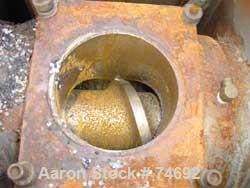 USED:Gloucester 6" air cooled extruder, 24:1 L/D ratio. Hopper with2 additive feeders. No motor.