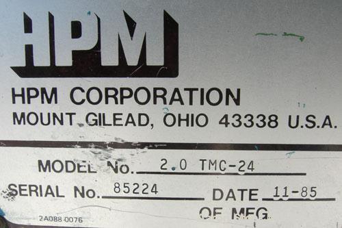 Used HPM 2" Single Screw Extruder, Model 2.0TMC24