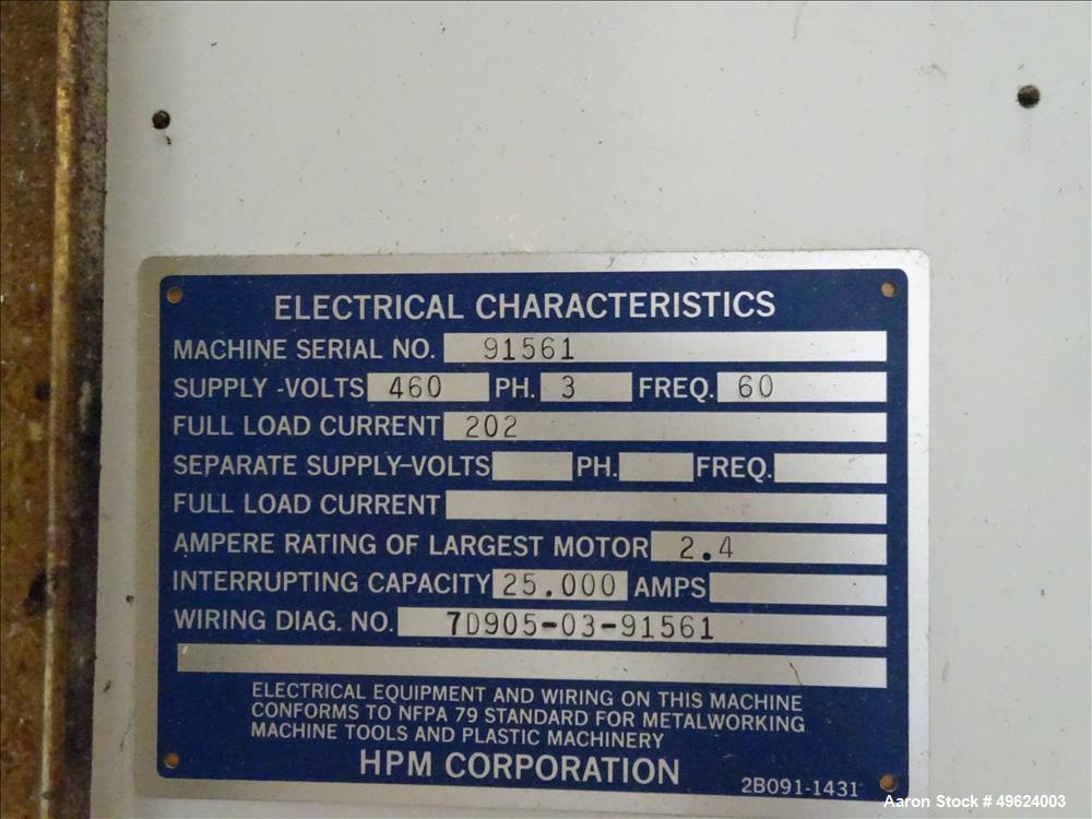 Used HPM 4.5" Single Screw Extruder, Model 4.5-TM-III-30:1