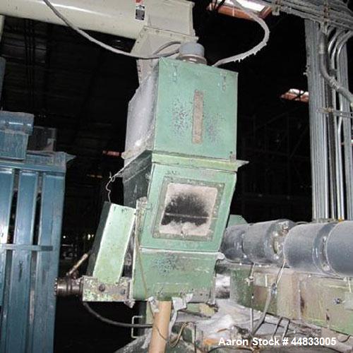 Used- Approximately 3" Diameter Hydreclaim Side Fed Film Reprocessing Extruder