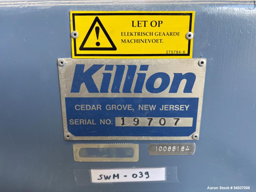 Pre-Owned Killion KL-075 Single Screw Extruder – Electrically Heated, Air-Cooled